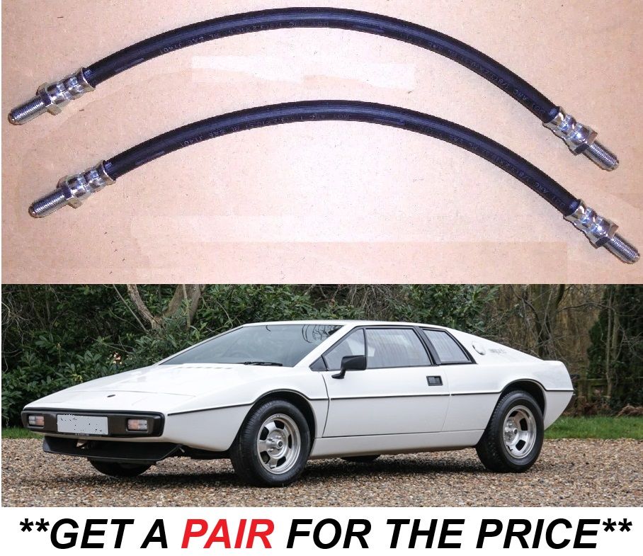 FRONT BRAKE HOSES x2 (Lotus Esprit) (2.0, 2.2 & Turbo) (1975- 87) 